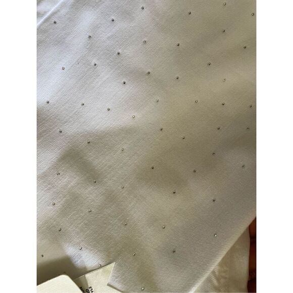 NWT ESPARANTO Bedazzled High Rise White Jeans - Picture 3 of 8